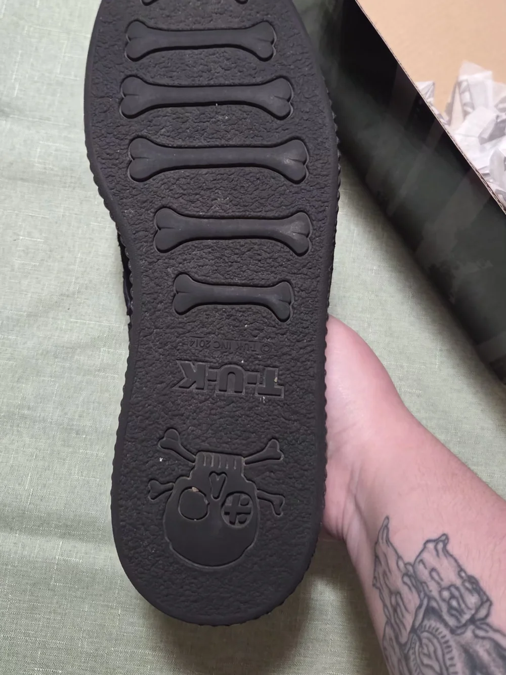 T.U.K Black Suede Lace-Up Creeper Loafers